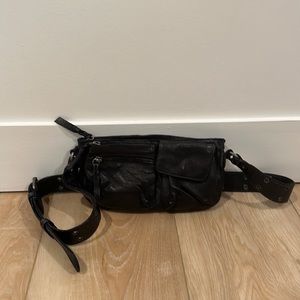 Free People Wade Leather Sling Bag